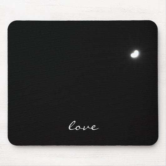 Herz-geformter Mond Mousepad (Vorne)
