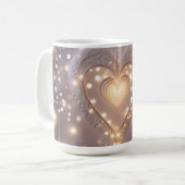 Herz gefüllt mit Licht Kaffeetasse (Vorderseite Links)