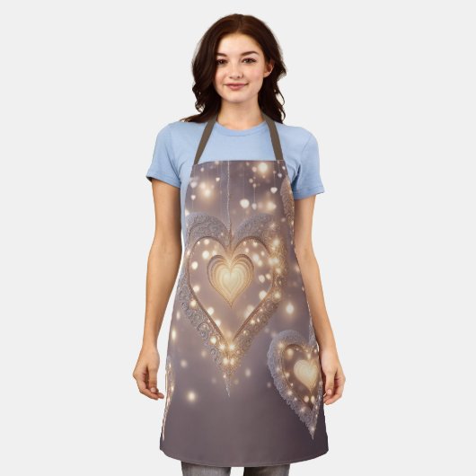 Herz gefüllt mit Licht Schürze (Getragen)