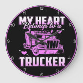 Herz gehört einem Lastwagen Große Wanduhr (Vorderseite)