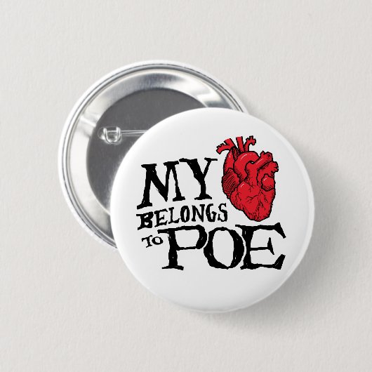 Herz gehört Poe-Knopf Button (Vorne & Hinten)