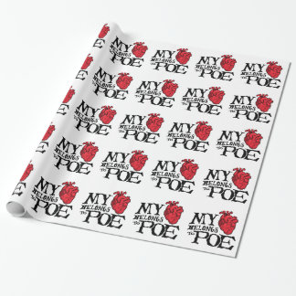 Herz gehört Poe-Packpapier Geschenkpapier