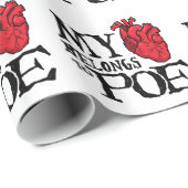 Herz gehört Poe-Packpapier Geschenkpapier (Rolleneckpunkt)