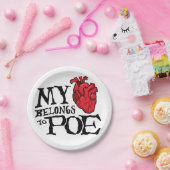 Herz gehört Poe-PapierTeller Pappteller (Party)