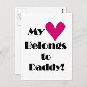 Herz gehört zu Daddy Tshirts und Geschenke Postkarte (Vorne/Hinten)