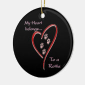 Herz gehört zu Rottie Ornament (Links)