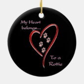 Herz gehört zu Rottie Ornament (Hinten)