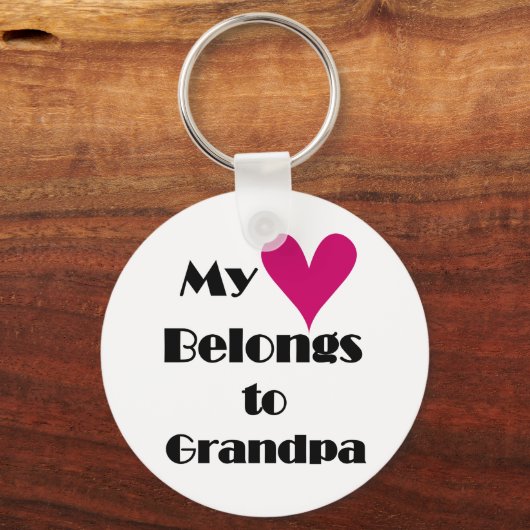 Herz gehört zum Großvater Schlüsselanhänger (Vorderseite)