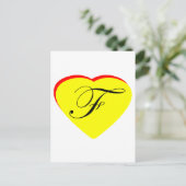 Herz Gelb F Hochzeit Einladung MUSEUM Z (Stehend Vorderseite)