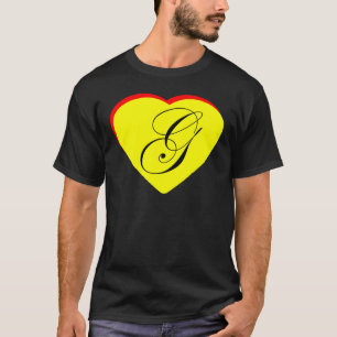 Herz Gelb Rot G Hochzeit Einladung MUSEUM Z T-Shirt