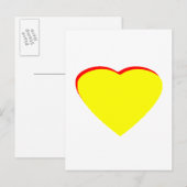 Herz Gelb Rote Hochzeit Einladung MUSEUM Zaz (Vorne/Hinten)