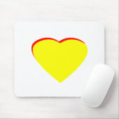 Herz Gelb Rote Hochzeit Einladung MUSEUM Zaz Mousepad (Mit Mouse)