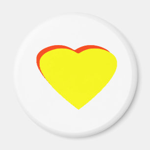 Herz Gelb RotOrange Das MUSEUM Zazzle Geschenke Magnet