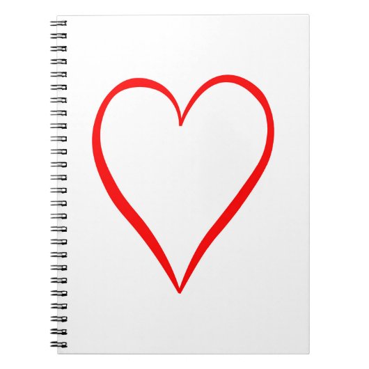 Herz gemalt auf weißem Gemüse Notizblock (Vorderseite)