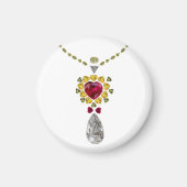 Herz Gemstone Art Magnet (Vorne)