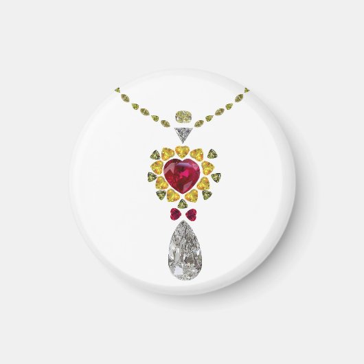 Herz Gemstone Art Magnet (Vorne)