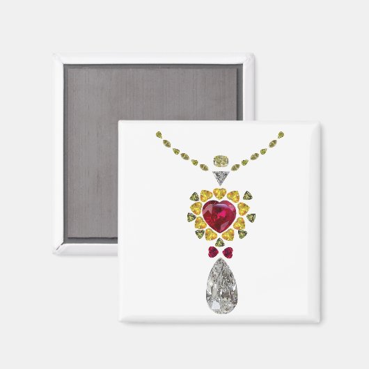 Herz Gemstone Art Magnet (Vorderseite/Rückseite)