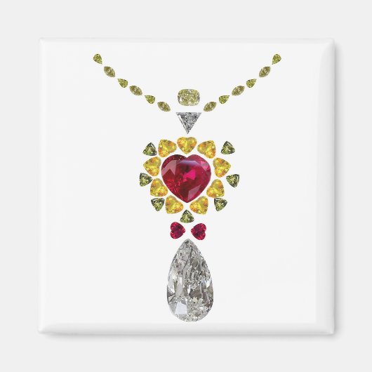 Herz Gemstone Art Magnet (Vorne)