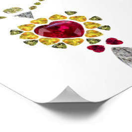 Herz Gemstone Art Poster