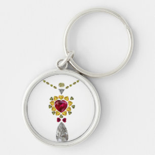 Herz Gemstone Art Schlüsselanhänger