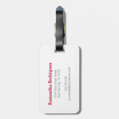 Herz Gemusterte Flagge des Staates Texas Gepäckanhänger (Rückseite vertikal)