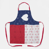 Herz Gemusterte Flagge des Staates Texas Schürze (Vorderseite)