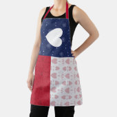 Herz Gemusterte Flagge des Staates Texas Schürze (InSitu)