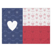Herz Gemusterte Flagge des Staates Texas Tischdecke (Vorderseite (Horizontal))