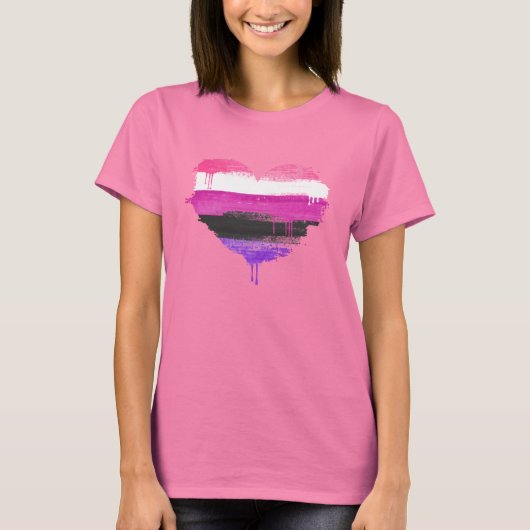 HERZ - GENDERFLUID - LIEBE - T-Shirt (Vorderseite)