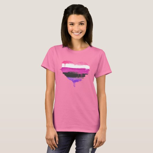 HERZ - GENDERFLUID - LIEBE - T-Shirt (Vorne ganz)
