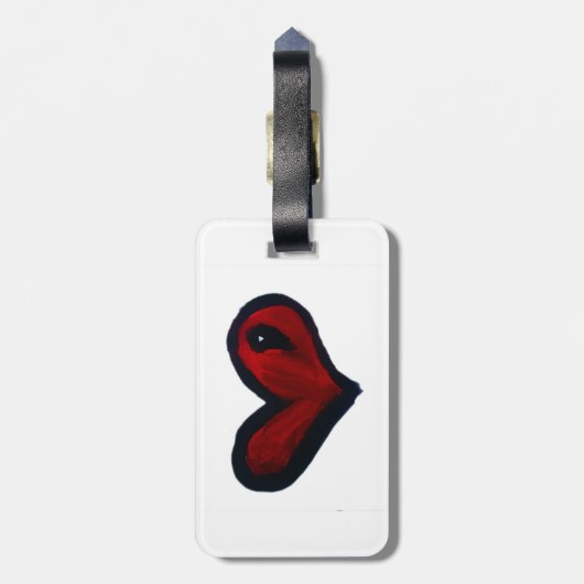 Herz Gepäckanhänger (Rückseite vertikal)