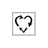 Herz Gerecycelt Gummistempel (Prägung)