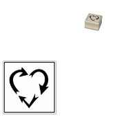 Herz Gerecycelt Gummistempel (Stempel)