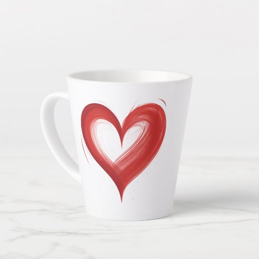 Herz, gesamte Lotta-Liebe, Funny Custom Milchtasse (Linke Ecke)