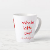 Herz, gesamte Lotta-Liebe, Funny Custom Milchtasse (Rechte Ecke)