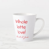 Herz, gesamte Lotta-Liebe, Funny Custom Milchtasse (Rechts)