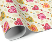 Herz Geschenkpapier (Rolleneckpunkt)