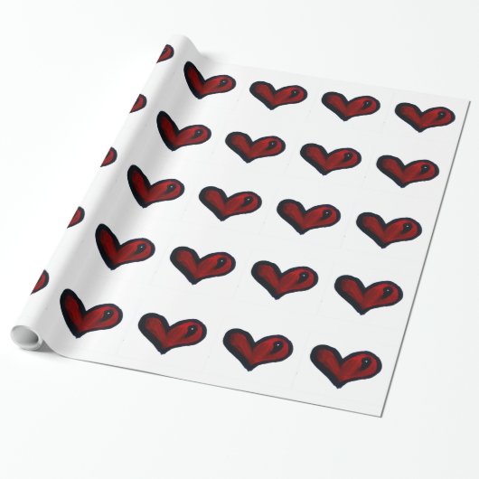 herz geschenkpapier (Ungerollt)