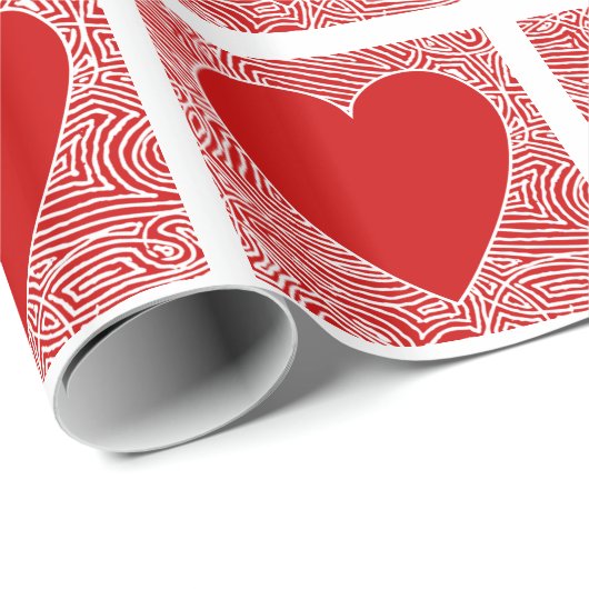 Herz Geschenkpapier (Rolleneckpunkt)