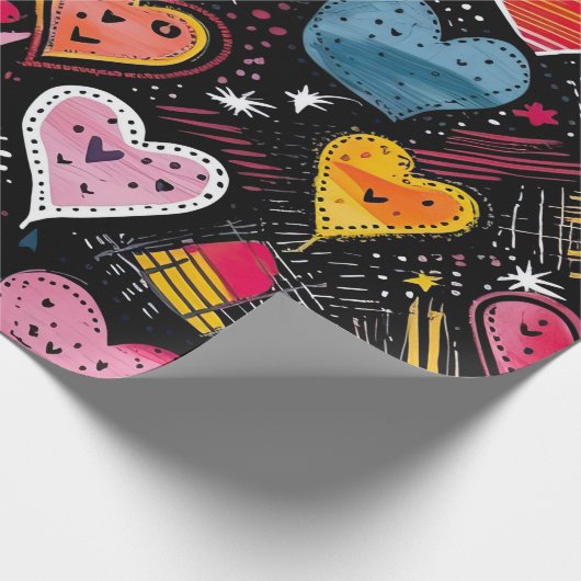 Herz Geschenkpapier (Ecke)