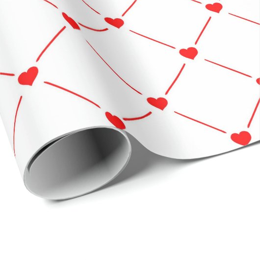 Herz Geschenkpapier (Rolleneckpunkt)