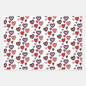 Herz Geschenkpapier Set (Vorderseite 3)