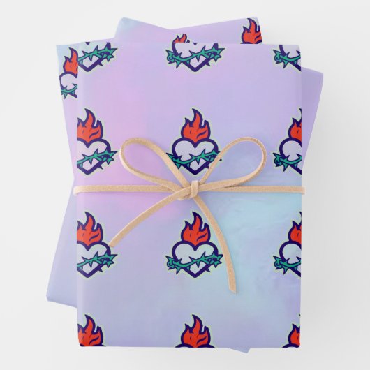 Herz Geschenkpapier Set (Beispiel)