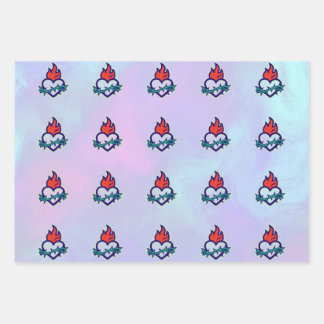 Herz Geschenkpapier Set