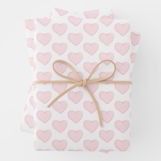 Herz Geschenkpapier Set (Beispiel)