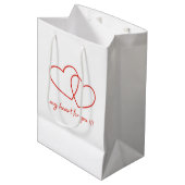 Herz-Geschenktasche Mittlere Geschenktüte (Vorderseite Schrägansicht)