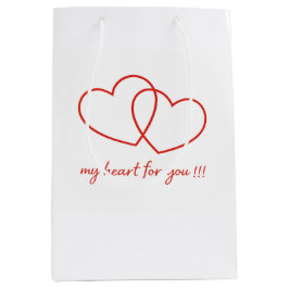 Herz-Geschenktasche Mittlere Geschenktüte