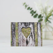 Herz geschnitzt Holzstuhl hinten Postkarte (Stehend Vorderseite)