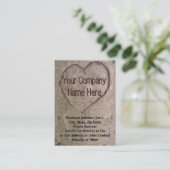 Herz geschnitzt im Baum, Natur Visitenkarte (Stehend Vorderseite)