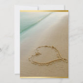 Herz geschnitzt im Sand Invitation4 Einladung (Rückseite)